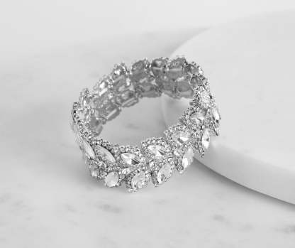 Marquise Double Halo Bracelet - Lady Occasions
