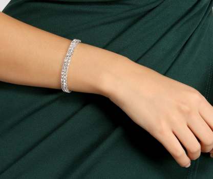 Multi-Row Rhinestone Stretch Bracelet - Lady Occasions