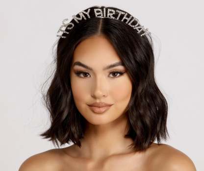It's My Birthday Rhinestone Headband - Lady Occasions