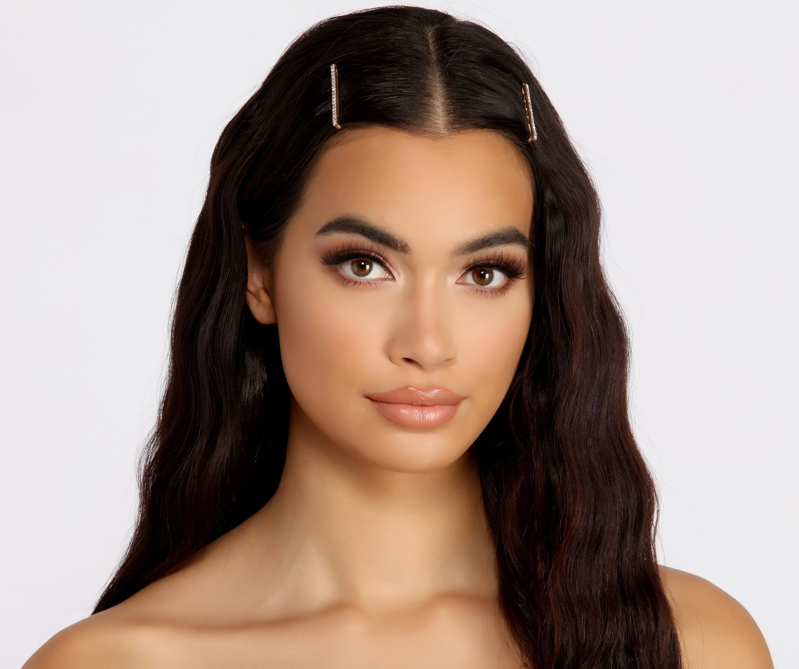 Dainty 2 Pack Rhinestone Bobby Pin Set - Lady Occasions