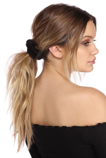 Multi Colored Faux Fur Hair Scrunchies Multi Pack - Lady Occasions