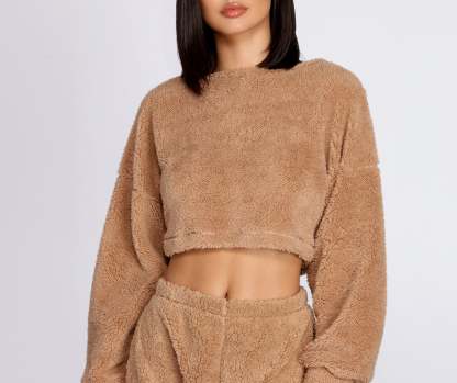 Cozier Than Ever Sherpa PJ Top - Lady Occasions