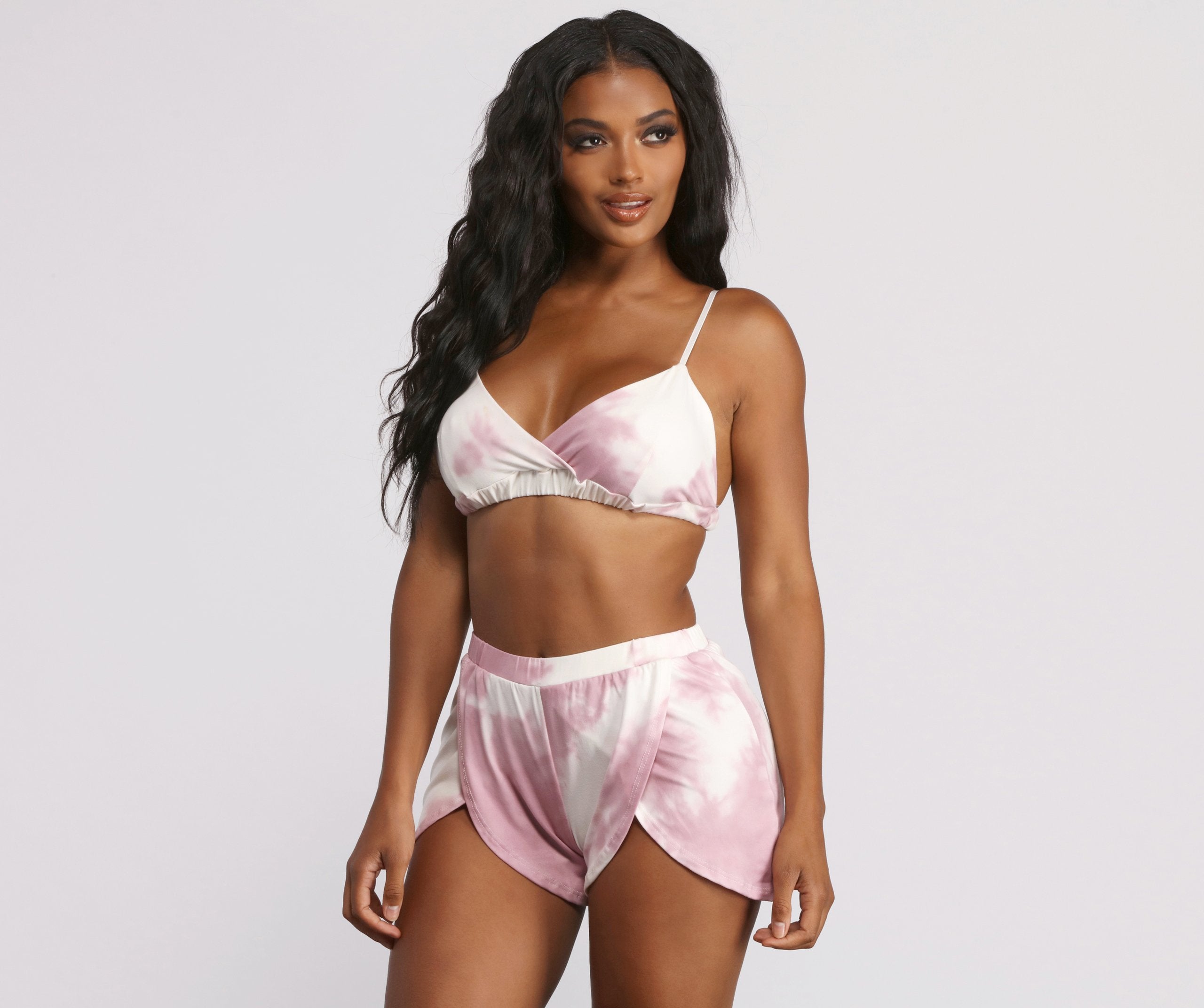 Cloud Dye Tulip Pajama Shorts - Lady Occasions