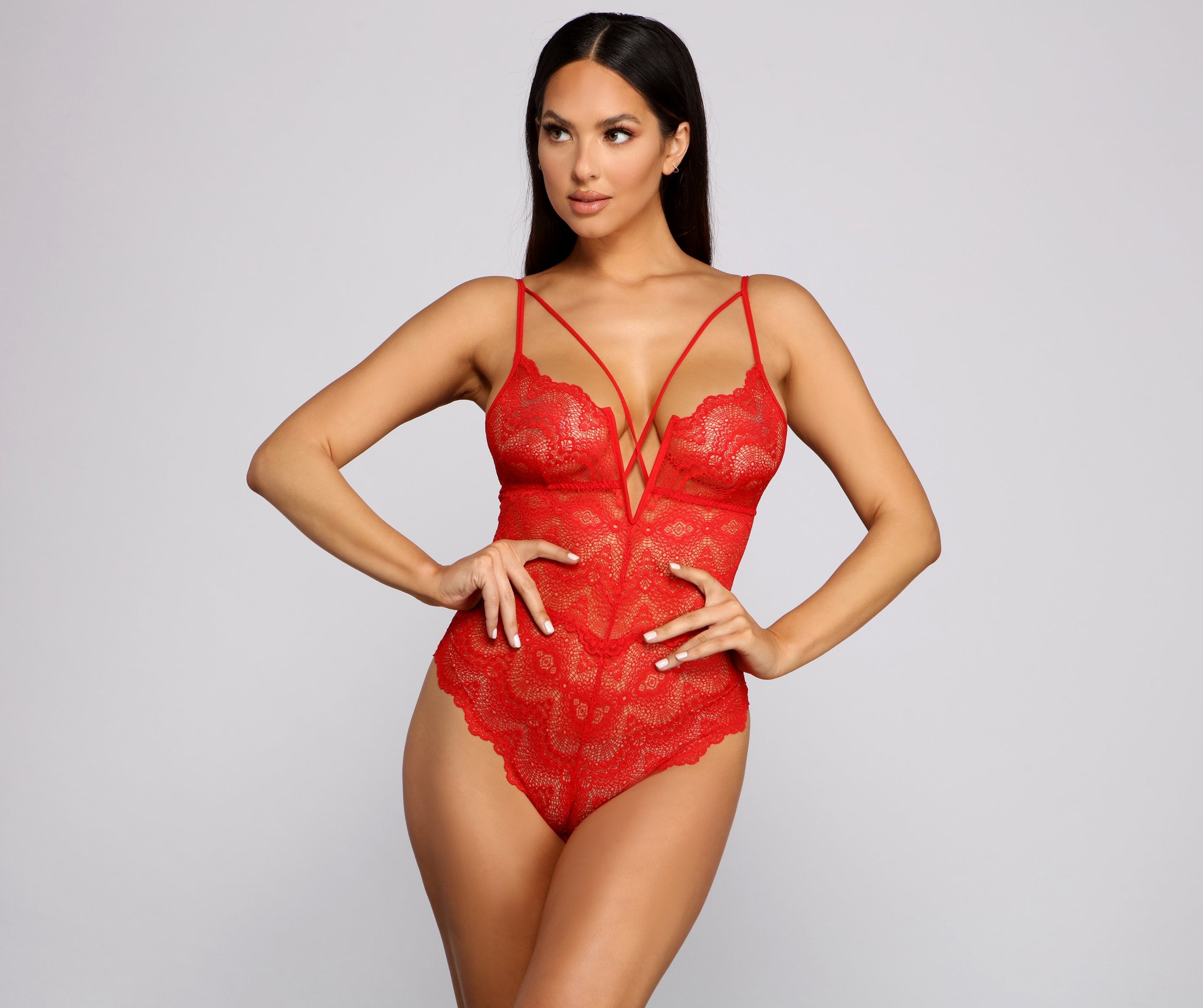 Lady In Lace Caged Teddy - Lady Occasions
