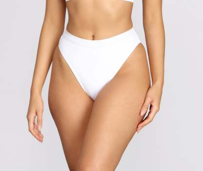 Minimal High Waist Swim Bottoms - Lady Occasions