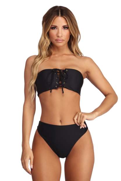High Waist Basic Cut Swim Bottoms - Lady Occasions