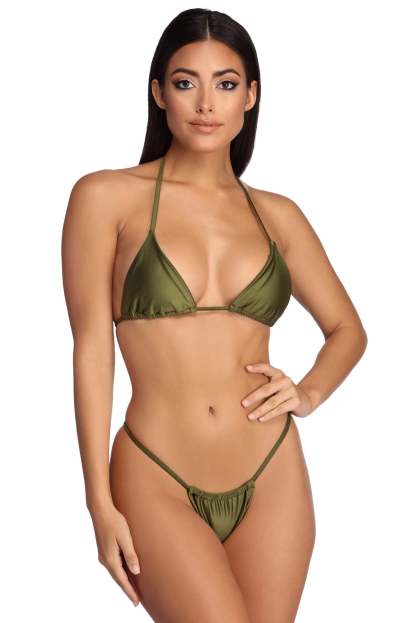 Basic Triangle String Bikini Bottoms - Lady Occasions
