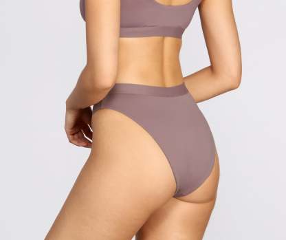 Minimal High Waist Swim Bottoms - Lady Occasions