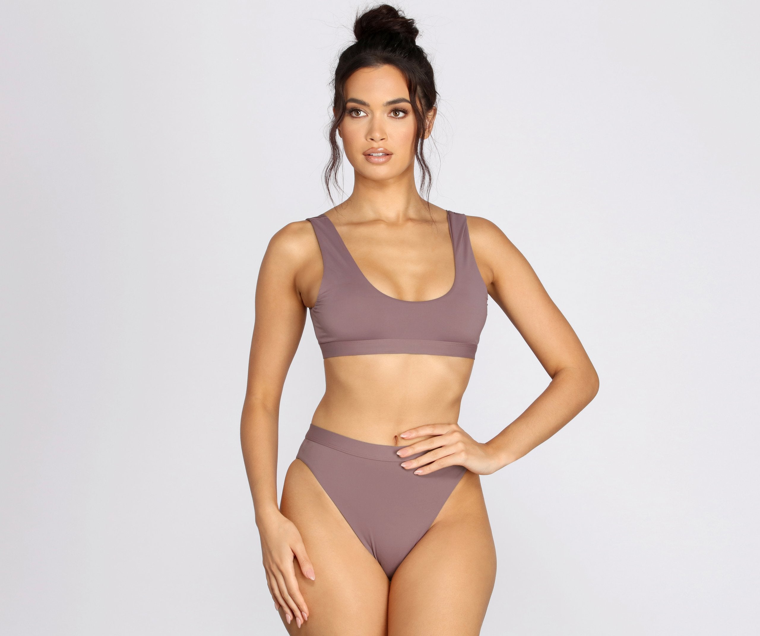 Minimal High Waist Swim Bottoms - Lady Occasions