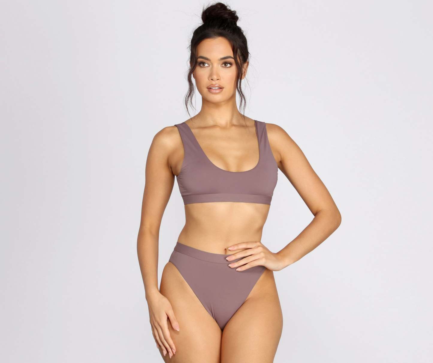 Minimal High Waist Swim Bottoms - Lady Occasions
