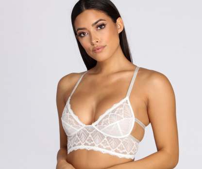 Dainty Sheer Lace Bralette - Lady Occasions