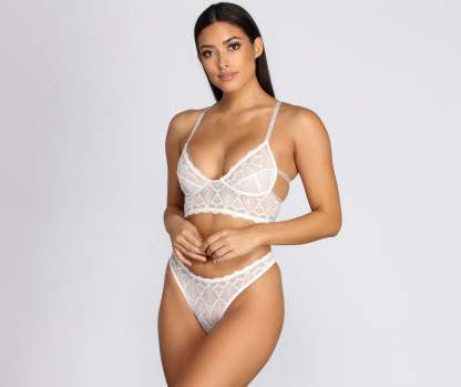 Dainty Sheer Lace Bralette - Lady Occasions