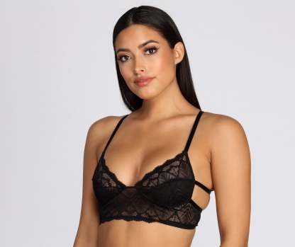 Dainty Sheer Lace Bralette - Lady Occasions