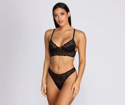 Dainty Sheer Lace Bralette - Lady Occasions