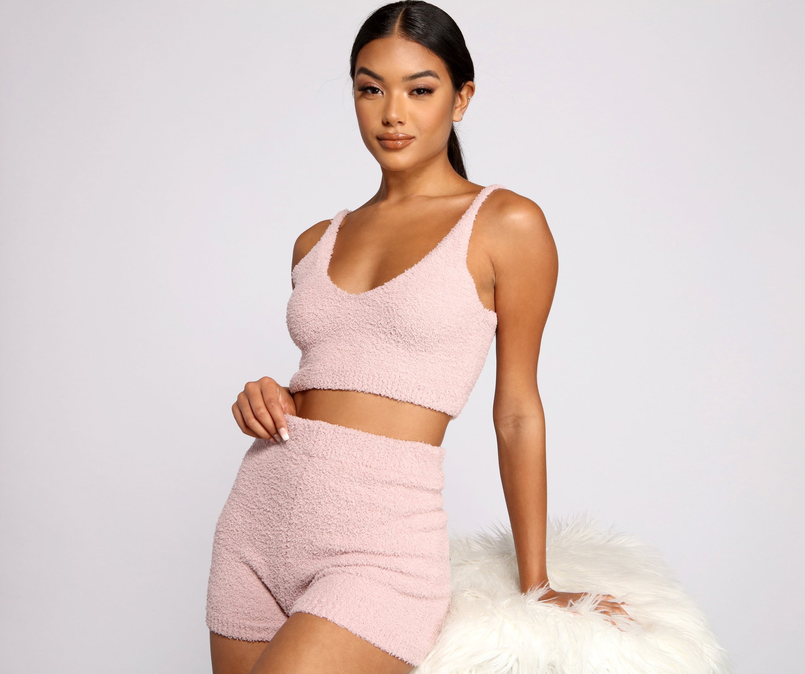 Cozy Chenille Pajama Bralette - Lady Occasions