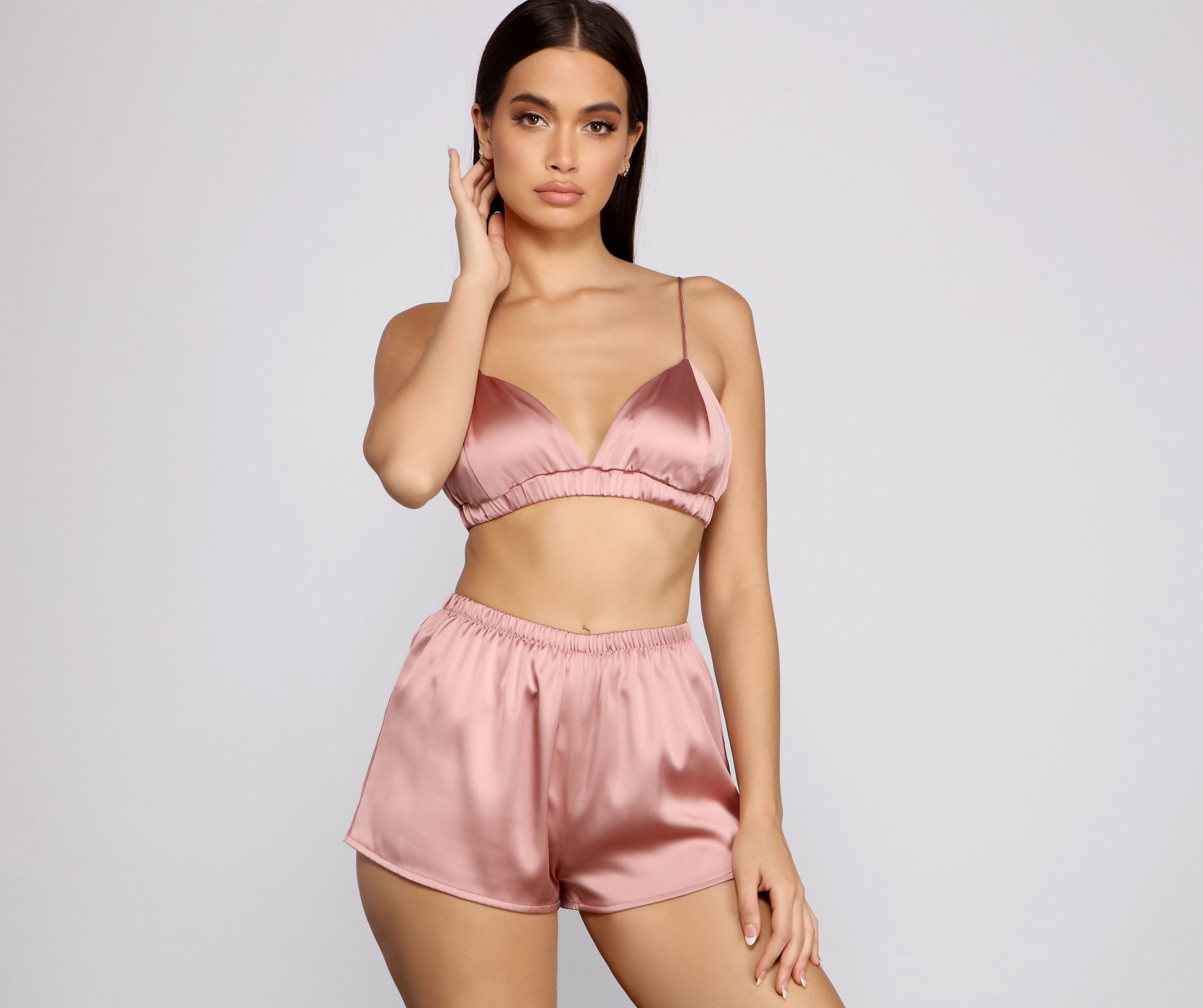 Dreaming of Luxe Satin Pajama Bralette - Lady Occasions
