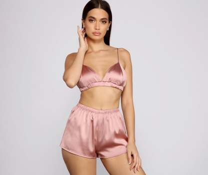 Dreaming of Luxe Satin Pajama Bralette - Lady Occasions