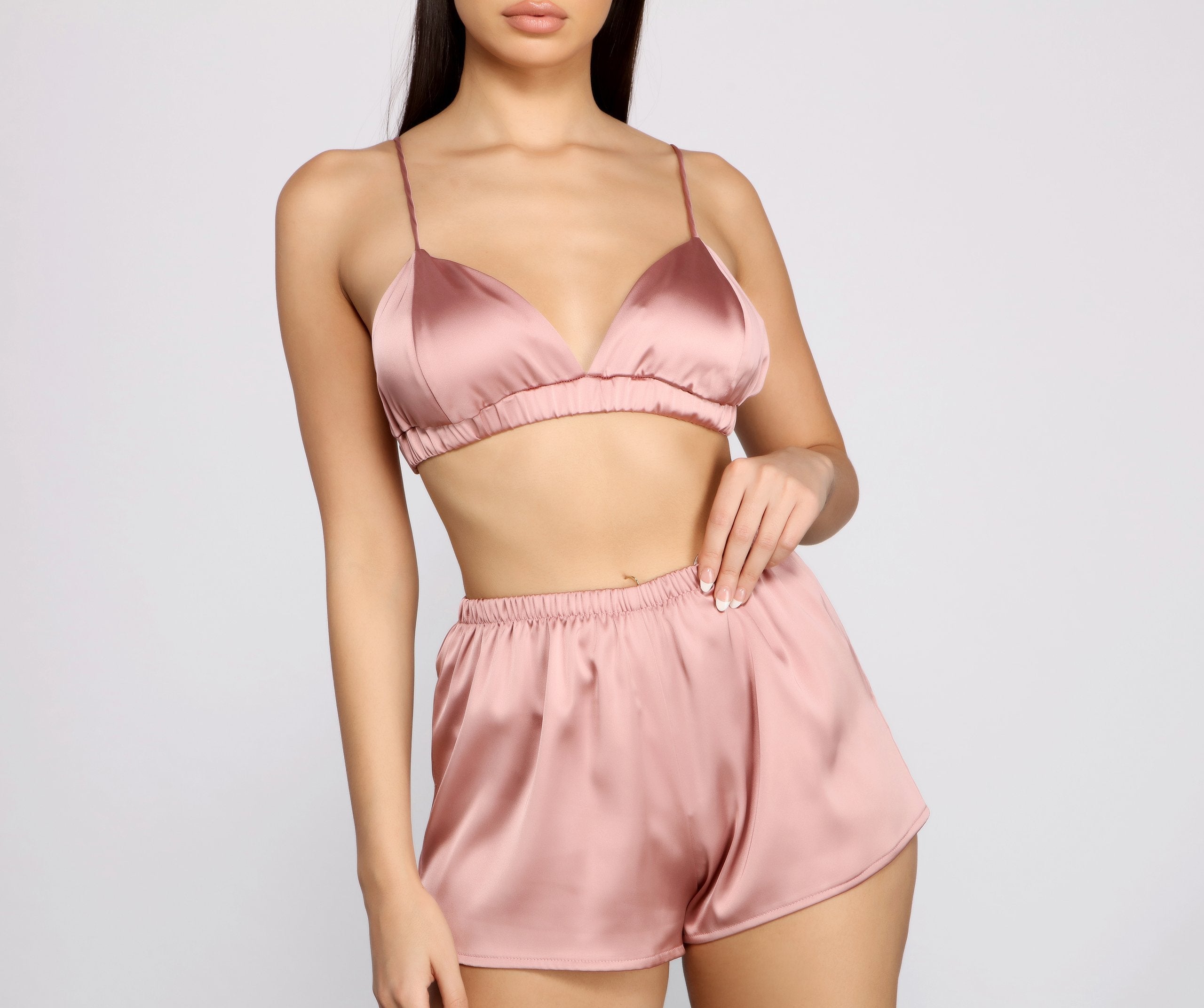 Dreaming of Luxe Satin Pajama Bralette - Lady Occasions