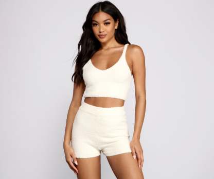 Cozy Chenille Pajama Bralette - Lady Occasions