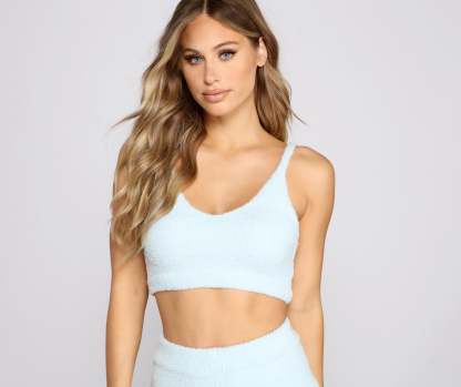 Cozy Chenille Pajama Bralette - Lady Occasions