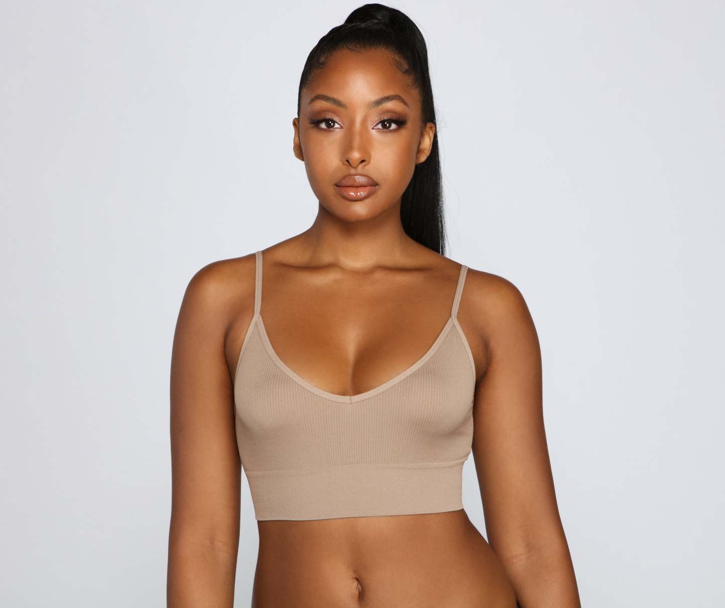 Essential Basic Ribbed Knit Bralette - Lady Occasions