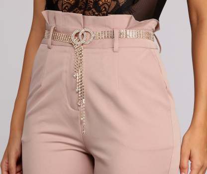 O-Ring Rhinestone Belt - Lady Occasions