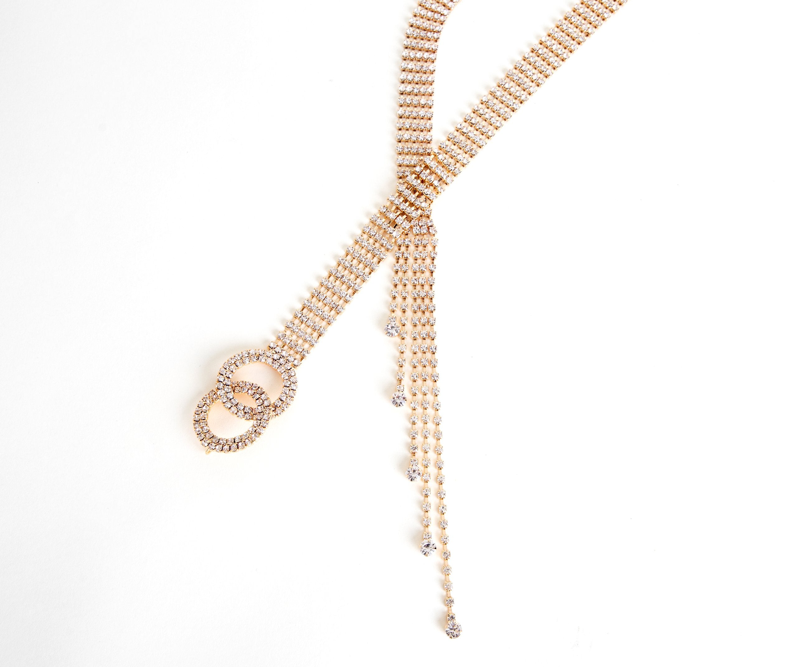 O-Ring Rhinestone Belt - Lady Occasions