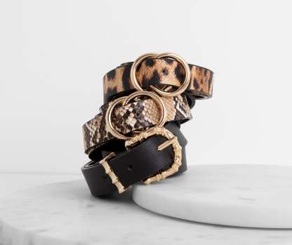 Animal Instincts Skinny Belt 3 Pack - Lady Occasions