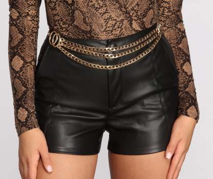 Triple Threat Layered Chain Swag Belt - Lady Occasions