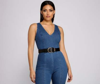 Chic Double O-Ring Buckle Belt - Lady Occasions