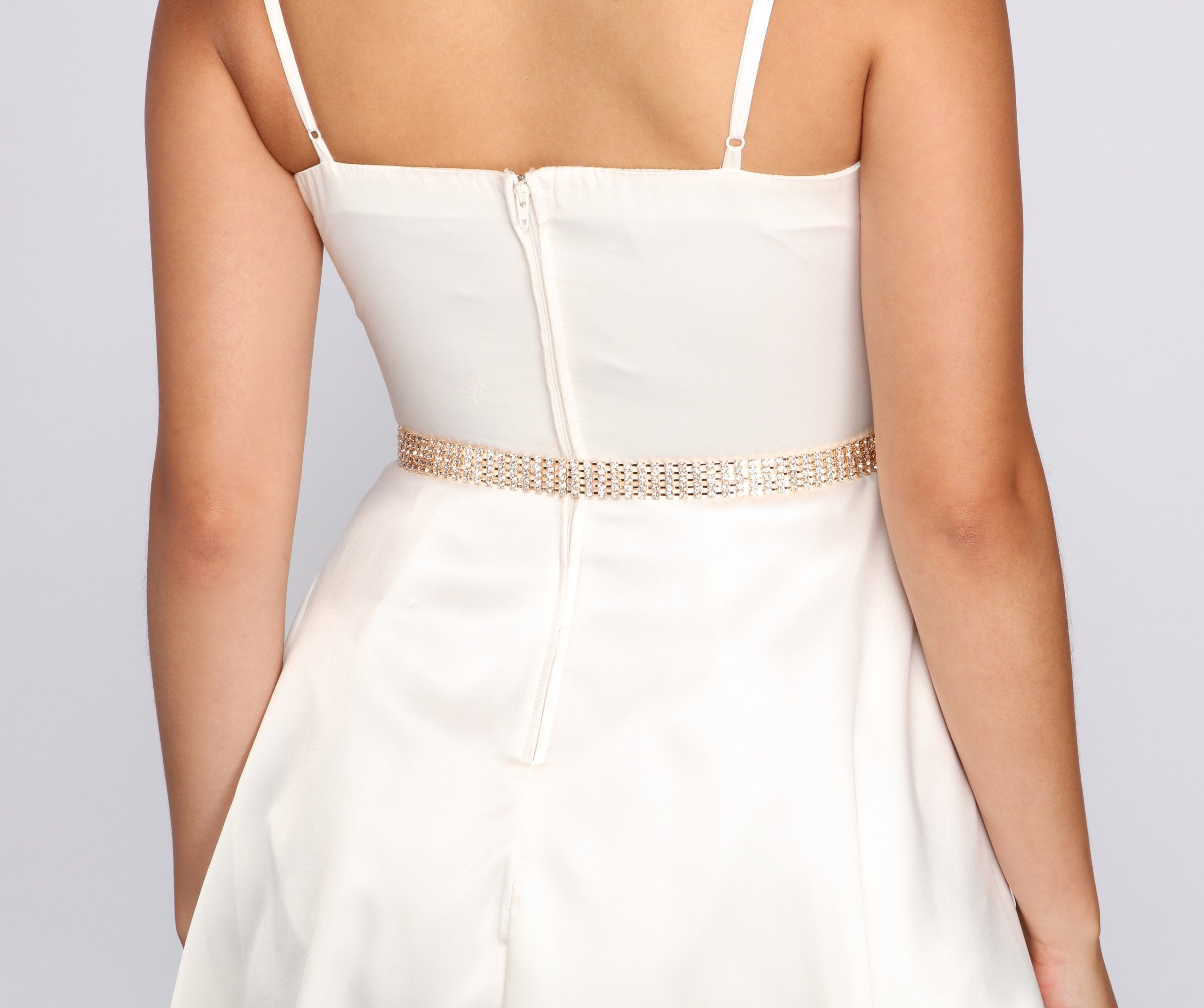 O-Ring Rhinestone Belt - Lady Occasions