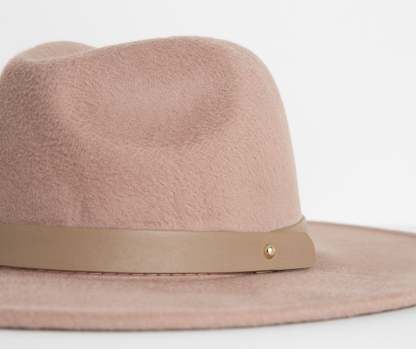 Wide Brim Belted Panama Hat - Lady Occasions