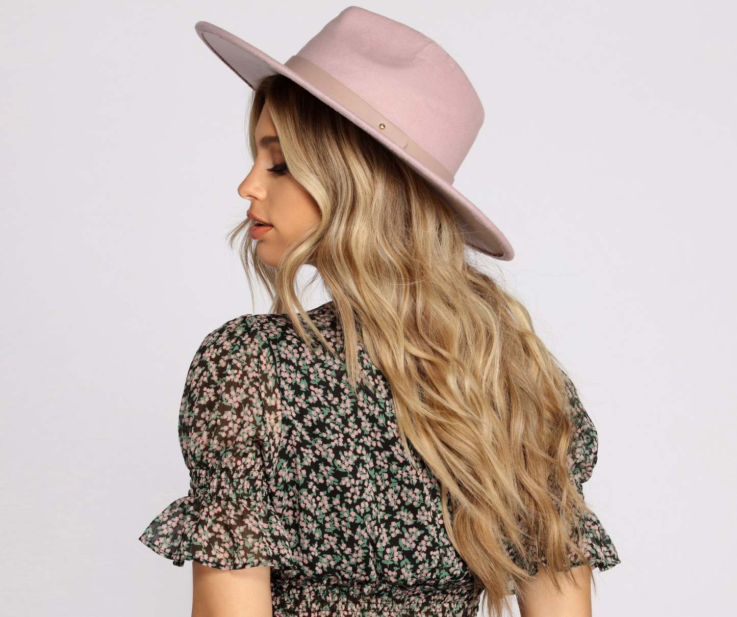Wide Brim Belted Panama Hat - Lady Occasions