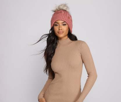 Keeping Knit Cozy Ribbed Beanie - Lady Occasions