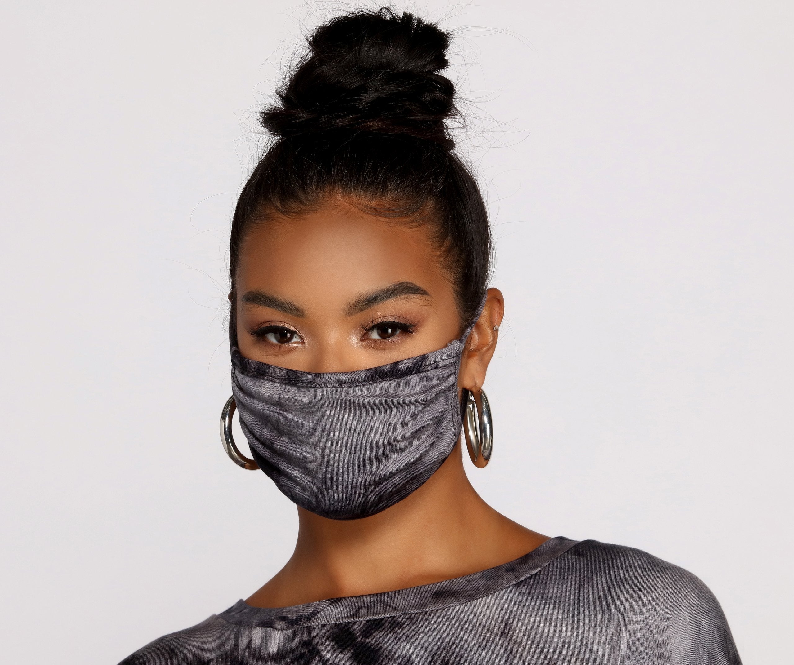 Tie Dye Facial Mask With Earloops - Lady Occasions