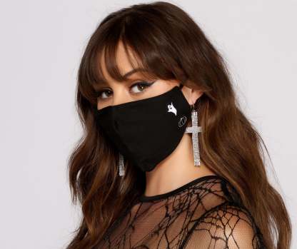 Halloween Night Face Mask With Earloops - Lady Occasions