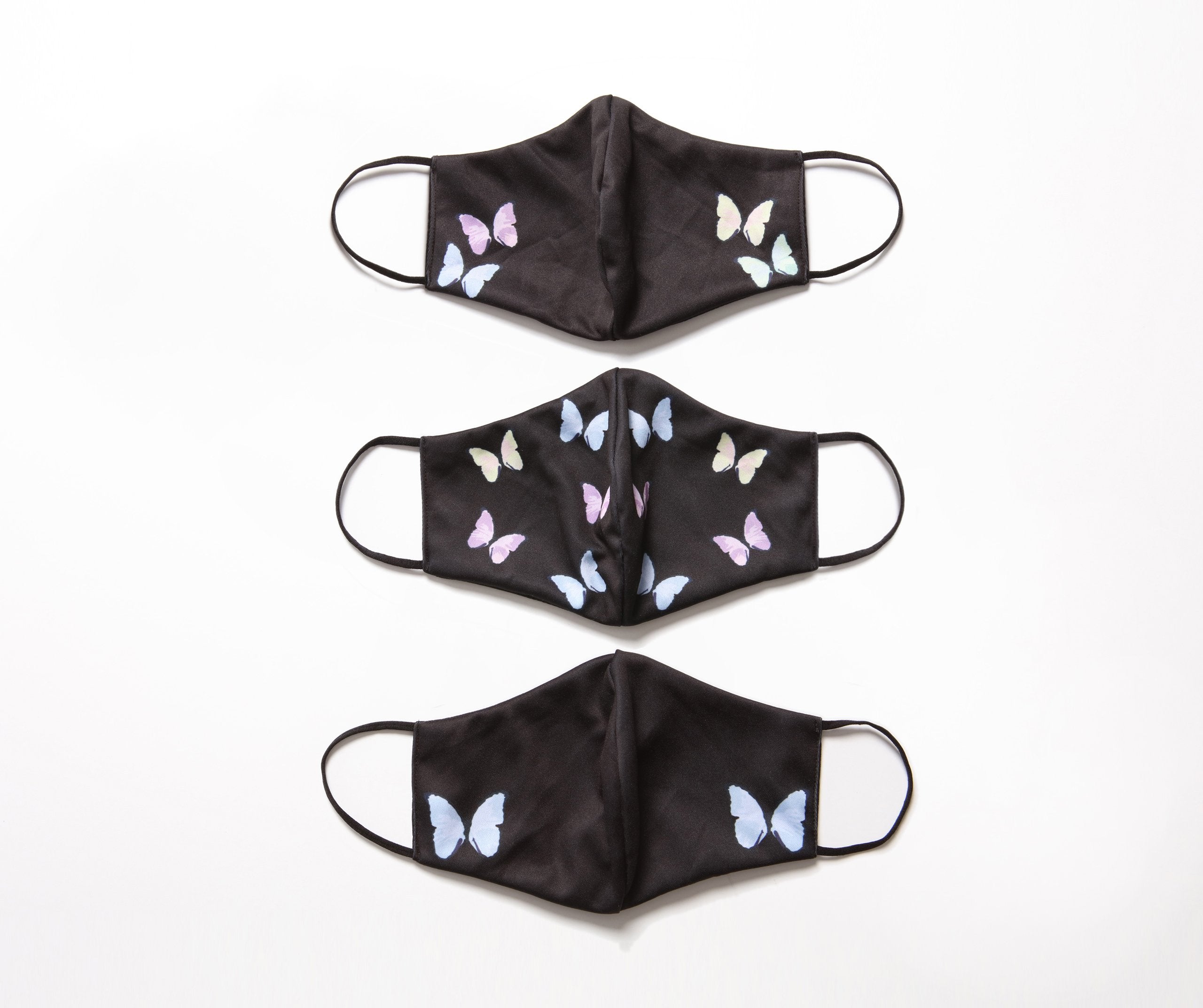 Three Pack Butterfly Detail Face Masks - Lady Occasions