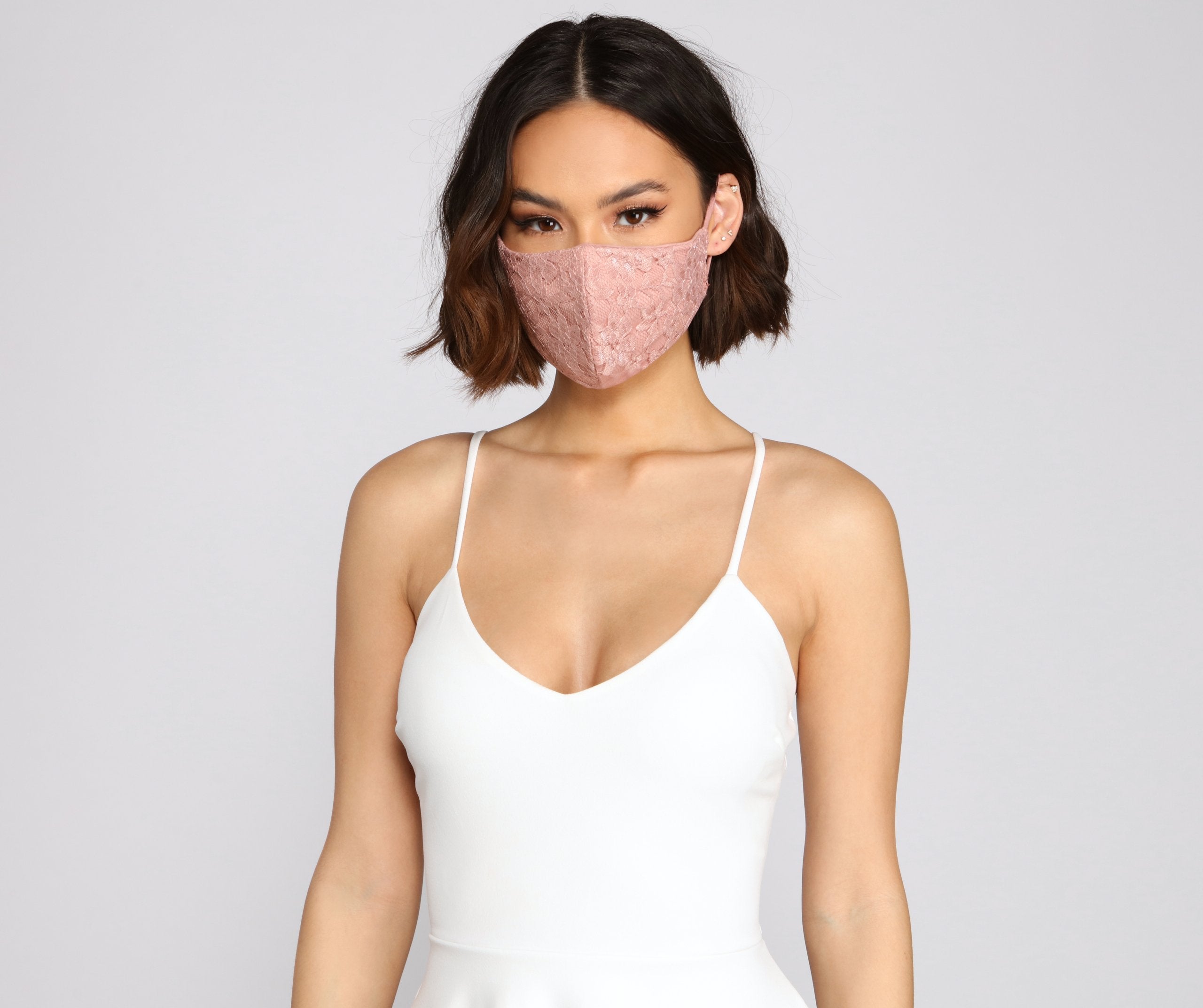 Three Pack Lace Detail Face Masks - Lady Occasions