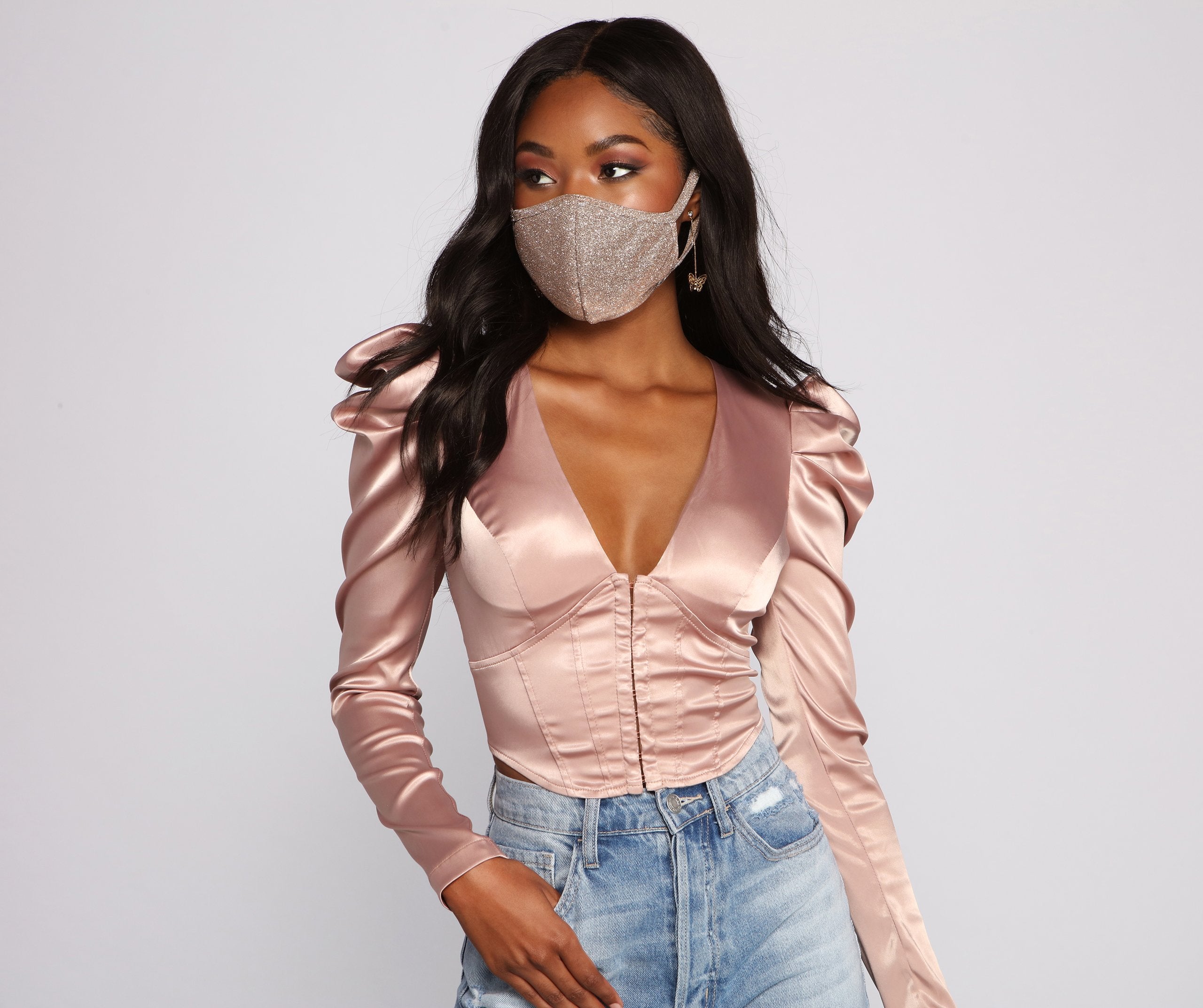 Glam Glitter Face Mask - Lady Occasions