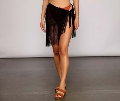 Fab N' Fringe Mesh Swim Coverup - Lady Occasions