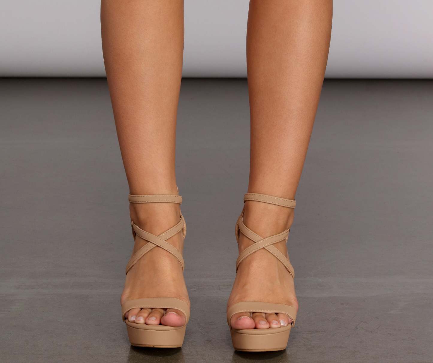 Higher Ground Strappy Platform Heels - Lady Occasions