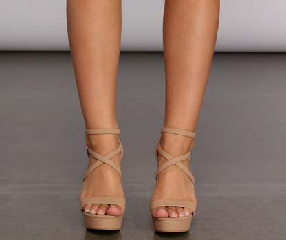 Higher Ground Strappy Platform Heels - Lady Occasions