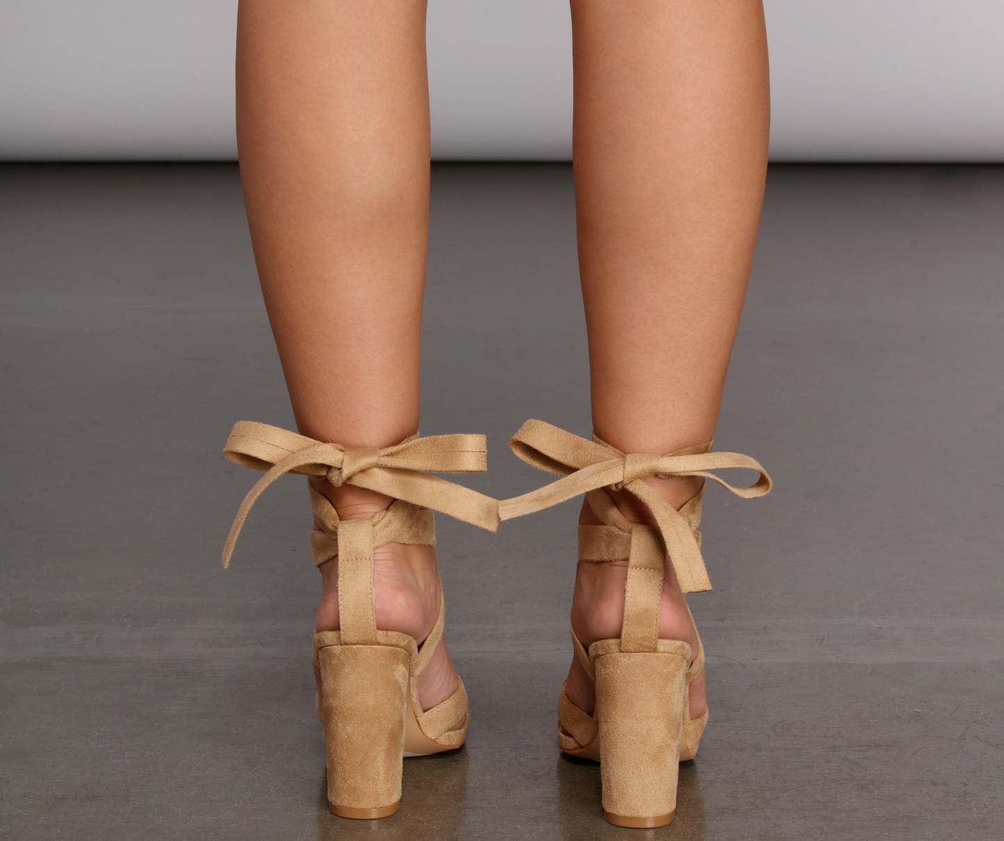 Lace Up Block Heels - Lady Occasions