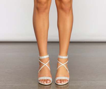 Sway With Me White Rhinestone Heels - Lady Occasions