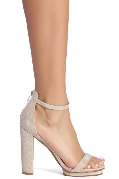 Glitter Goddess Block Heels - Lady Occasions
