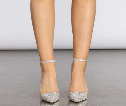 Pump It Up Rhinestone Heels - Lady Occasions