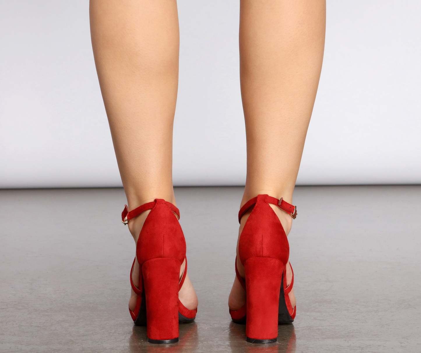 Give It To 'Em Criss-Cross Block Heels - Lady Occasions