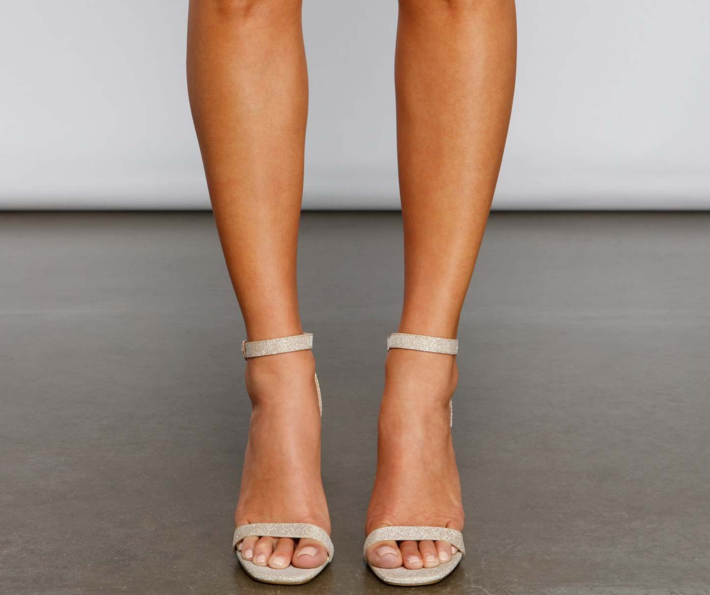 Gorgeous Glitter Mesh Block Heels - Lady Occasions