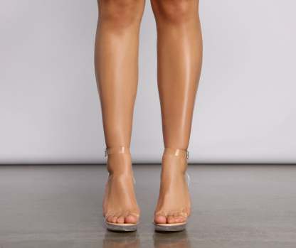 In the Clear Platform Lucite Heels - Lady Occasions