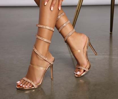 Gorgeous And Glam Rhinestone Heels - Lady Occasions